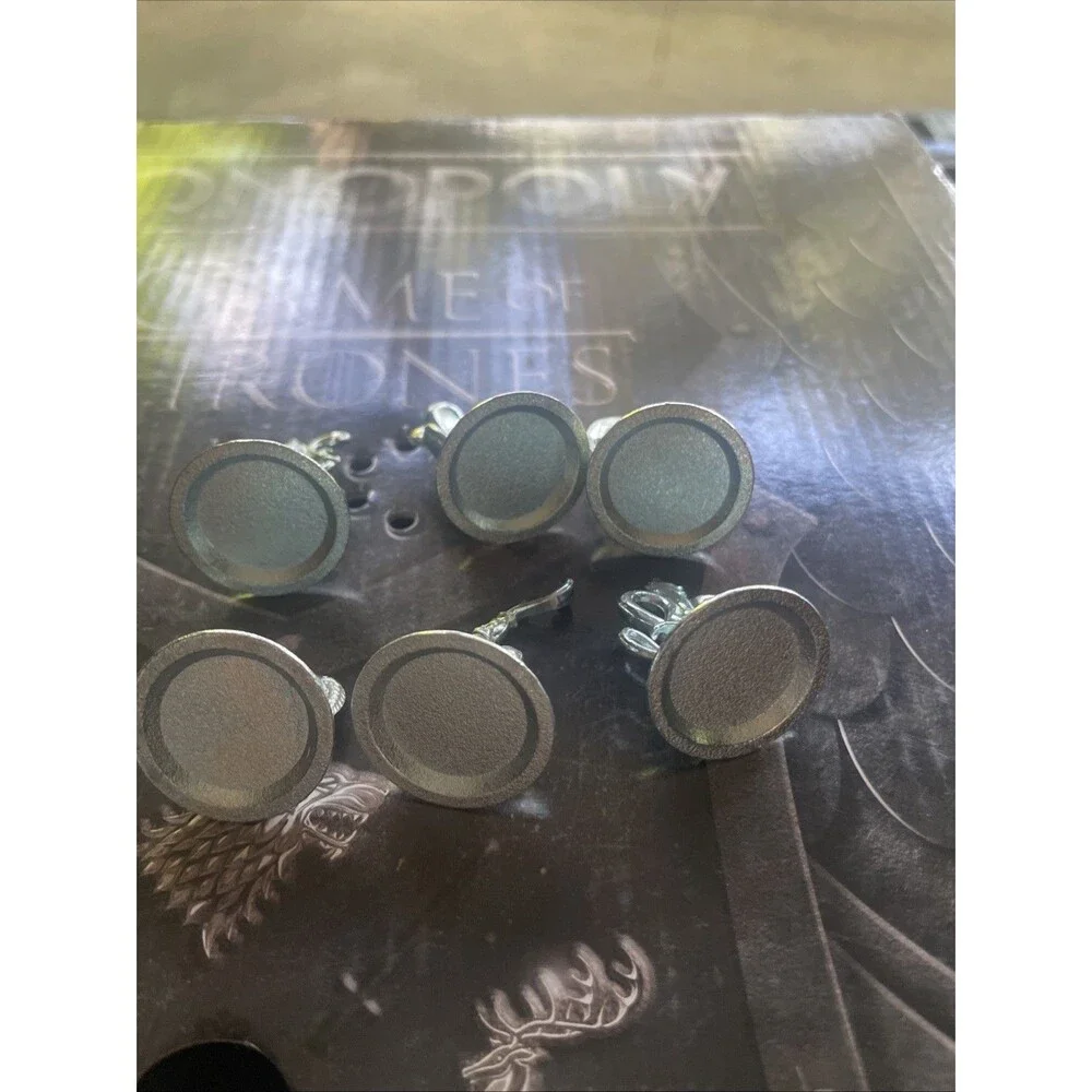 Monopoly Game of Thrones Set of 6 Metal Tokens Replacement Game Pieces Complete